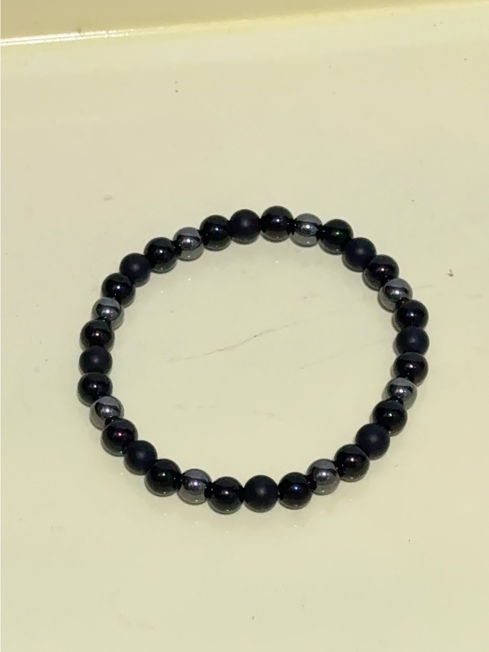 NWT Natural Healing Crystal Bracelet | Onyx Obsidian Tourmaline Hematite